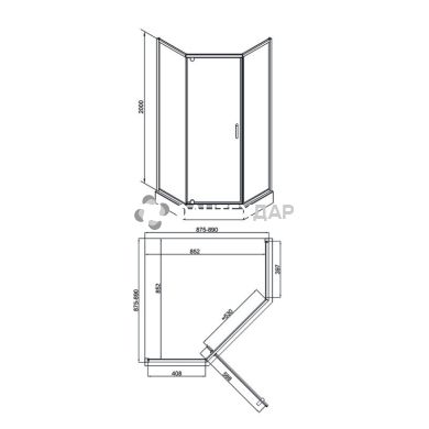 Душевая кабина Q-tap Scorpio BLA10995-AC6 Clear