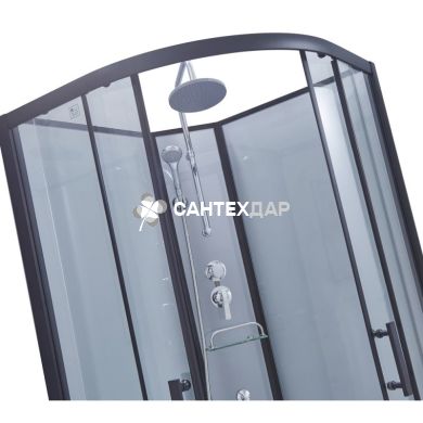 Душовий бокс Lidz MAJĄTEK 90x9.TR низький скло прозоре стінки білі
