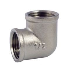 Колено латунное АБ 3/4 ВВ никель