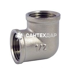 Колено латунное АБ 3/4 ВВ никель