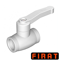 Кран шаровый ППР Firat 25 мм белый