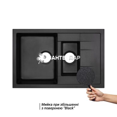 Мойка кухонная Qtap CS 7648 BLA