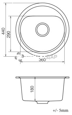 Мийка кварцева Vankor Lira LMR 01.44 Beige + сифон