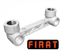 Планка для смесителя ППР Firat 20х1/2 белая