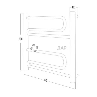 Полотенцесушитель водяной UA Зигзаг D38/20х1/2" 40х50 S2