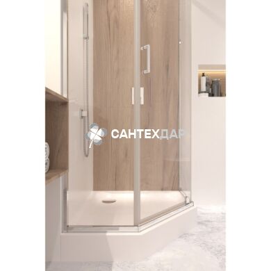 Душова кабіна Q-tap SCORPIO 10995-AC6 п'ятикутна 90x90 розпашні без піддона