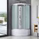Душовий бокс Lidz TANI 90x90.FR високий скло Frost стінки білі