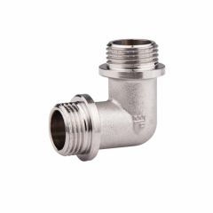 Колено латунное SD Forte 3/4 НН никель