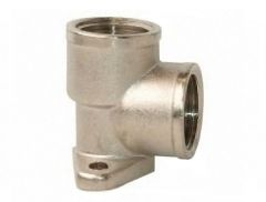 Колено монтажное латунное Gross 1/2 ВВ никель