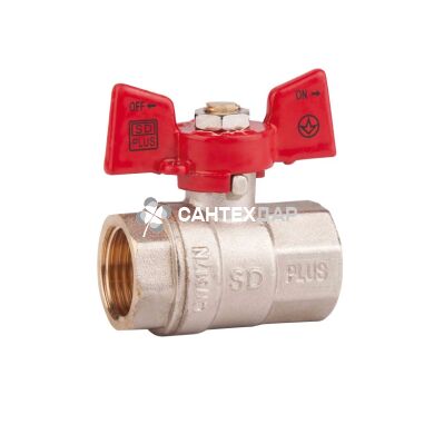 Кран шаровый SD PN40 3/4" ВВ бабочка