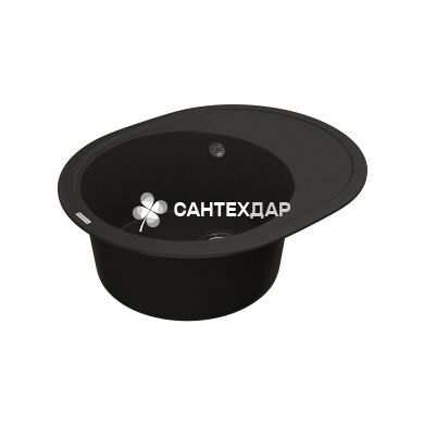 Мойка кварцевая Vankor Sity SMO 02.61 Black + сифон