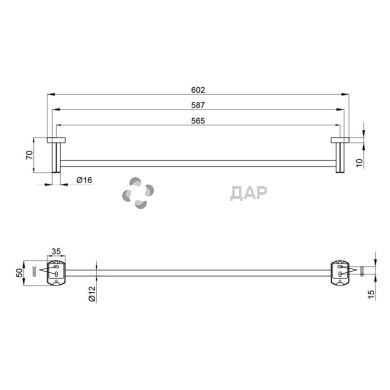Полотенцедержатель Qtap Liberty BLM 1124