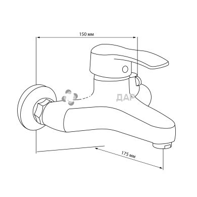 Смеситель для ванной GF Italy 03-006N-40 New CRM