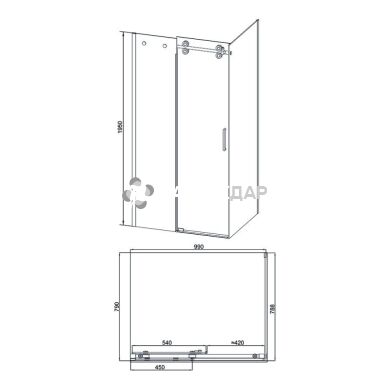 Душевая кабина Q-tap Aries CRM1018RC8 Clear