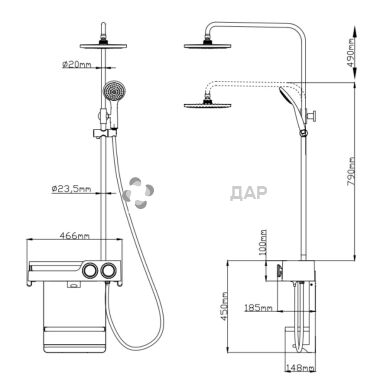 Душевая панель Q-Tap 1115 WHI