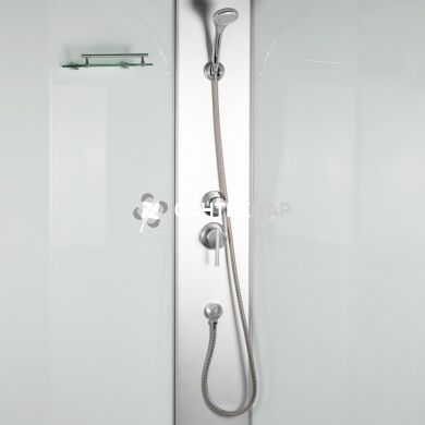 Душовий бокс Lidz TANI 90x90.FR низький скло Frost стінки білі