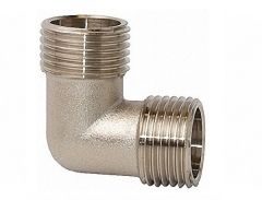 Колено латунное Gross 3/4 НН никель