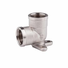 Колено латунное монтажное SD Forte 1/2 ВВ никель