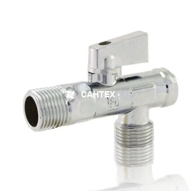 Кран приборний кульовий з фільтром Fado NEW 1/2"-3/4" кутовий хром