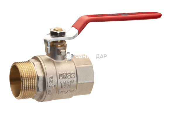 Кран кульковий Brass 50 мм 2" ЗВ PN40 ручка