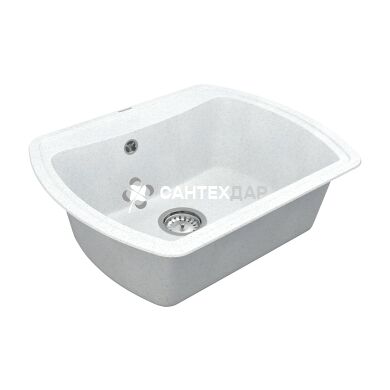 Мийка кварцева Vankor Norton NMP 01.63 White stone + сифон