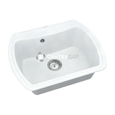 Мийка кварцева Vankor Norton NMP 01.63 White stone + сифон