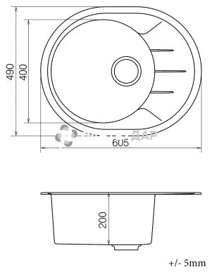 Мийка кварцева Vankor Sity SMO 02.61 Gray + сифон