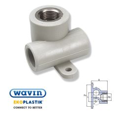 Тройник монтажный ППР Wavin Ekoplastik 20х1/2" ВР