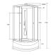 Душовий бокс Lidz TANI 80x80.FR високий скло Frost стінки білі