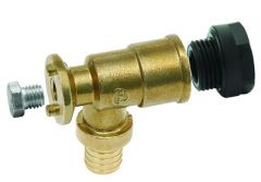 Гнездо для крана KAN Push 14x2 мм 1/2 ВР латунь с короткой полимерной заглушкой укороченное