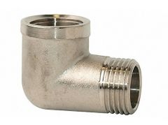 Колено латунное Gross 3/4 НВ никель