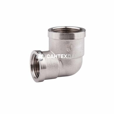 Колено латунное редукционное SD Forte 3/4х1/2 ВВ никель