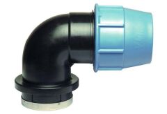 Колено для труб ПНД Unidelta 90х3" ВР