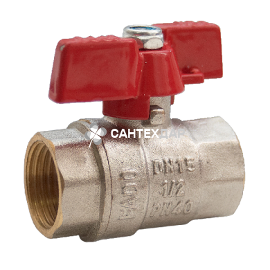 Кран шаровый FADO New PN40 1/2" ВВ бабочка