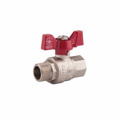 Кран шаровый SD Forte 1/2" НВ бабочка