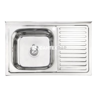 Кухонная мойка Lidz 5080-L Polish 0,8 мм