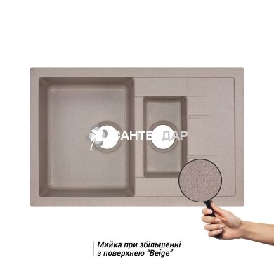 Мойка кухонная Qtap CS 7648 BEI