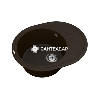 Мойка кварцевая Vankor Sity SMO 02.61 Chocolate + сифон