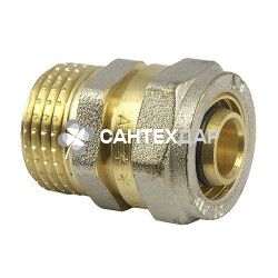 Муфта металлопластиковая обжимная АБ 20х3/4" НР