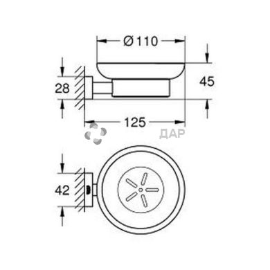 Мильниця Grohe Essentials Cube 40754001
