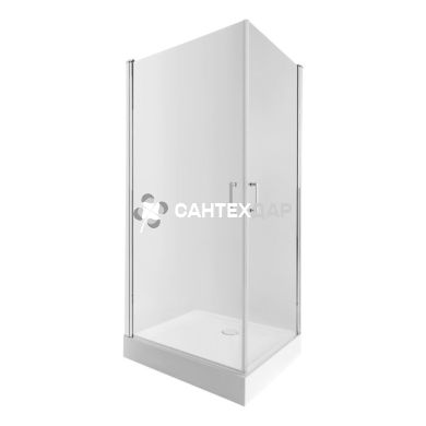 Набор Qtap душевая кабина Gemini CRM1018RC6 Clear + поддон Unirect 301815