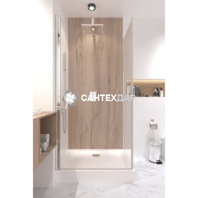 Набор Qtap душевая кабина Gemini CRM1018RC6 Clear + поддон Unirect 301815