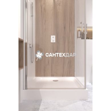 Набор Qtap душевая кабина Gemini CRM1018RC6 Clear + поддон Unirect 301815