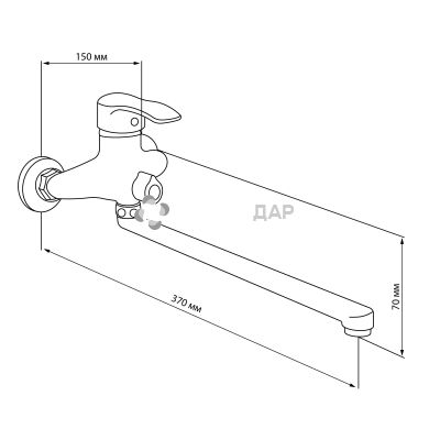 Смеситель для ванной GF Italy 05-005N-40 New CRM