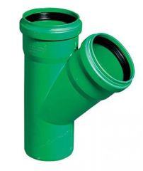 Трійник безшумний ПП Ostendorf (зовнішня каналізація) 110/110х45&deg;