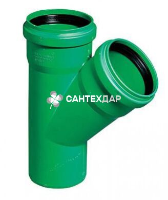 Трійник безшумний ПП Ostendorf (зовнішня каналізація) 110/110х45&deg;