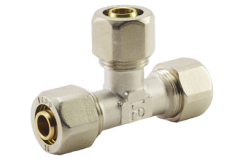 Тройник металлопластиковый обжимной FADO 26х26х26 мм