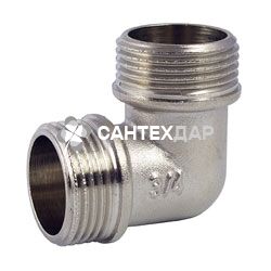 Колено латунное АБ 1/2 HH никель