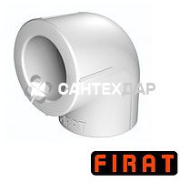 Колено ППР Firat 25х90° Firat белое