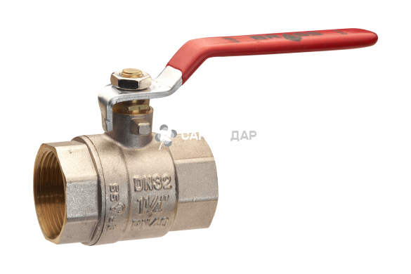 Кран кульковий Brass 40 мм 1*1/2" ВВ PN40 ручка